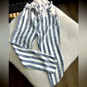 Striped Trousers with Nautical Flair